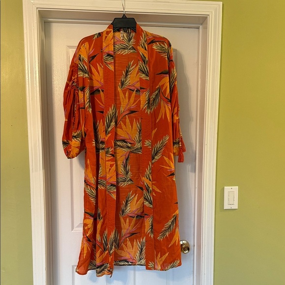 Free People - Read My Palm Kimono in Terracotta - size XS - Picture 2 of 9